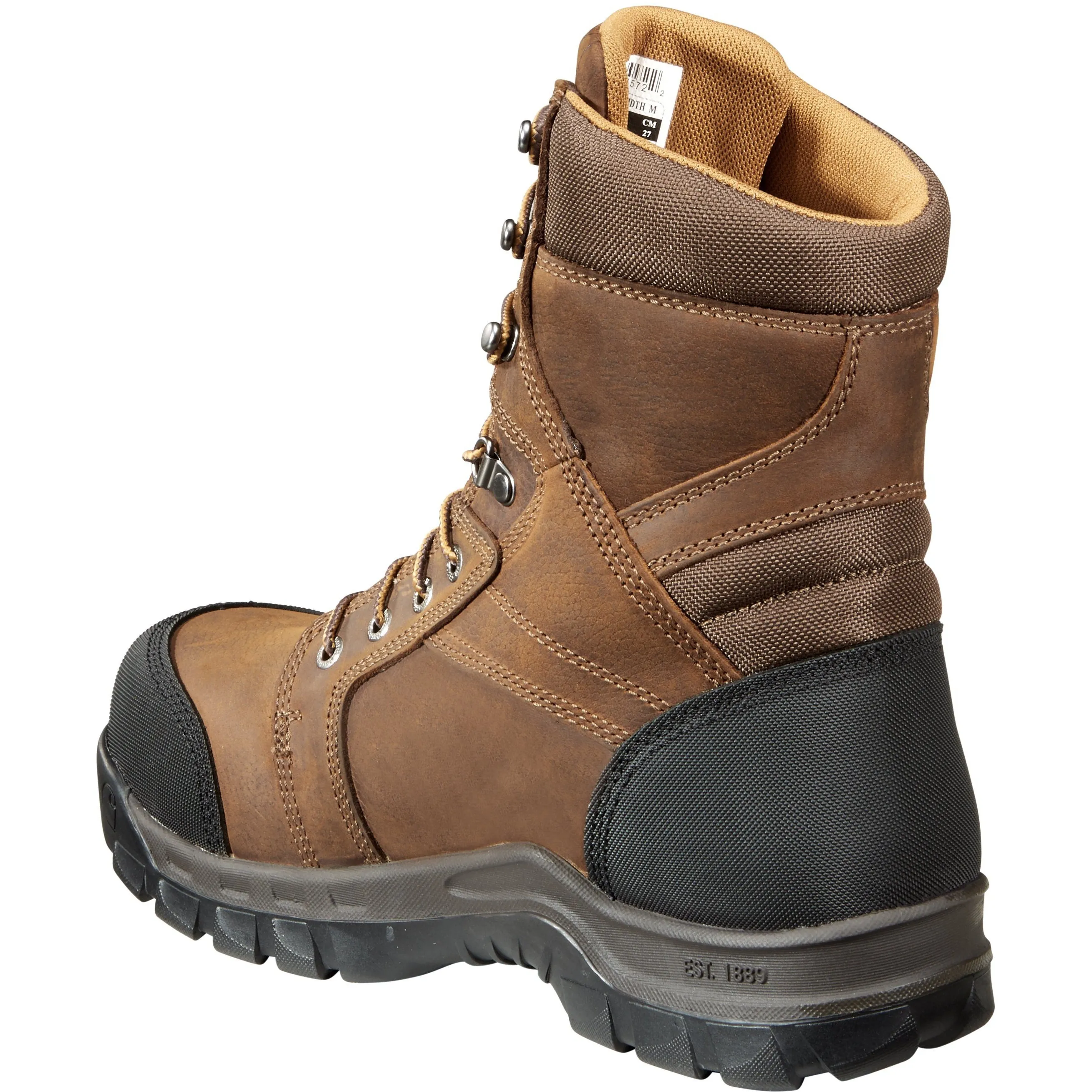 Carhartt Men's Rugged Flex 8" Comp Toe Ins WP Work Boot Brown CMF8389