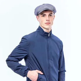 Carlyle Herringbone Linen Newsboy Cap