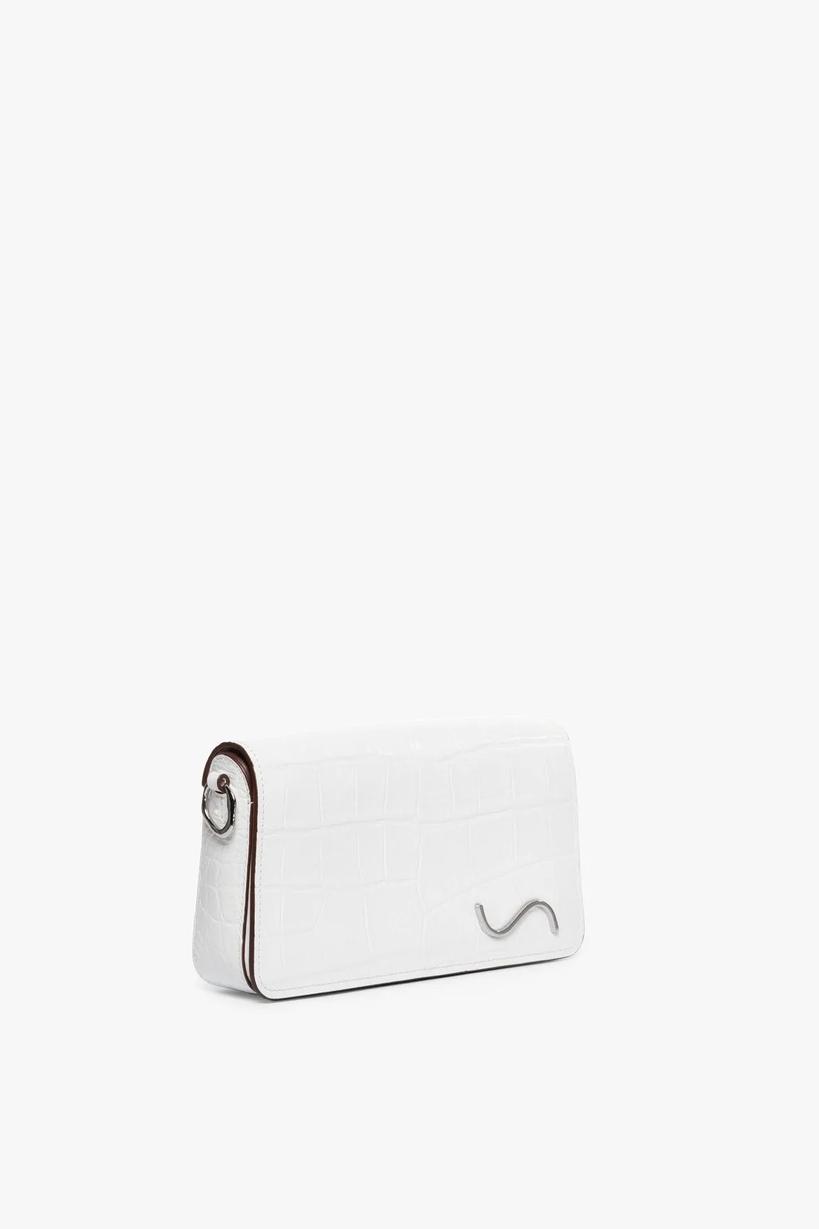 CARMELO CROSSBODY BAG | FRESH WHITE CROC EMBOSSED