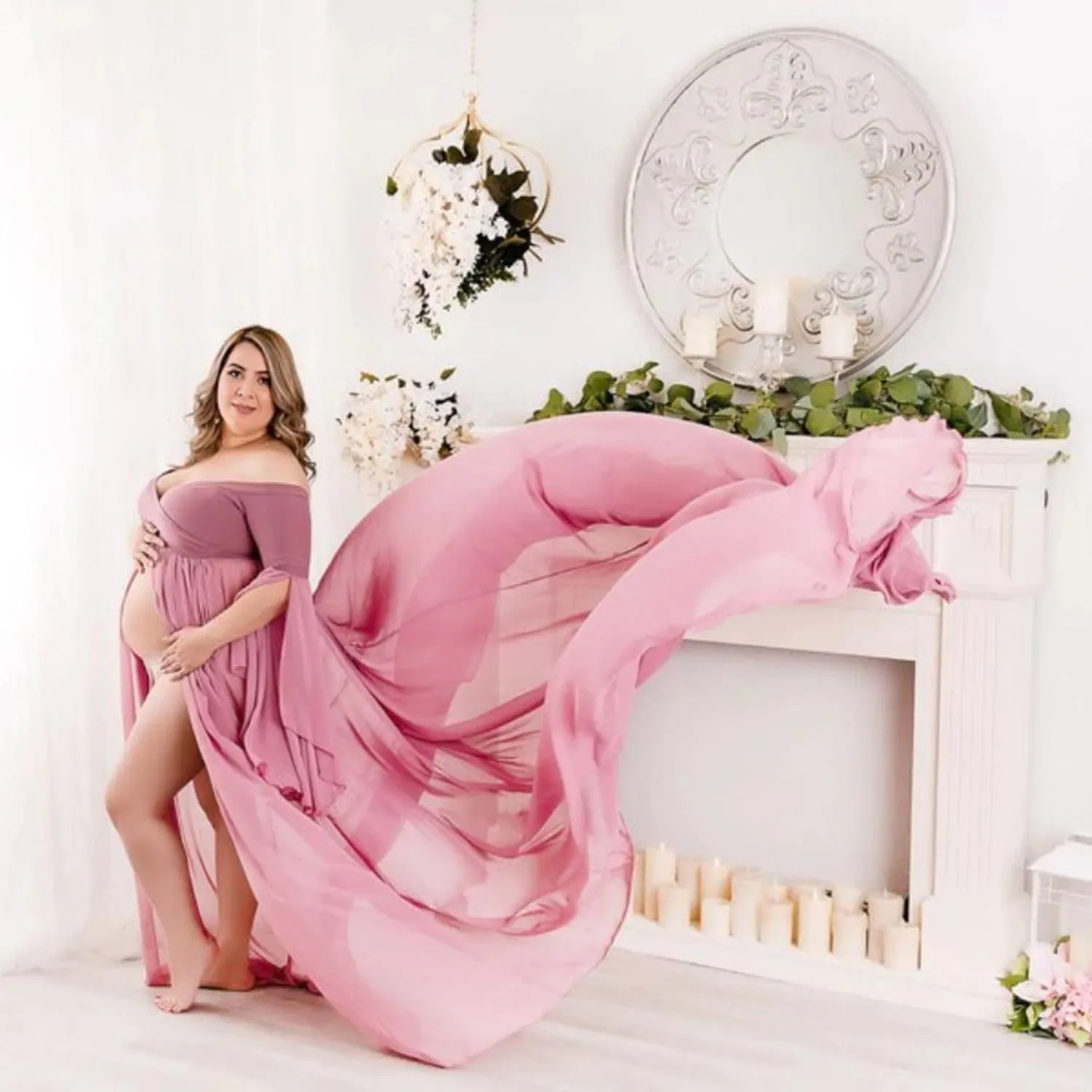 Caroline Chiffon Maternity Dresses