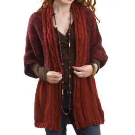 Caron Cable Front Knit Cardigan