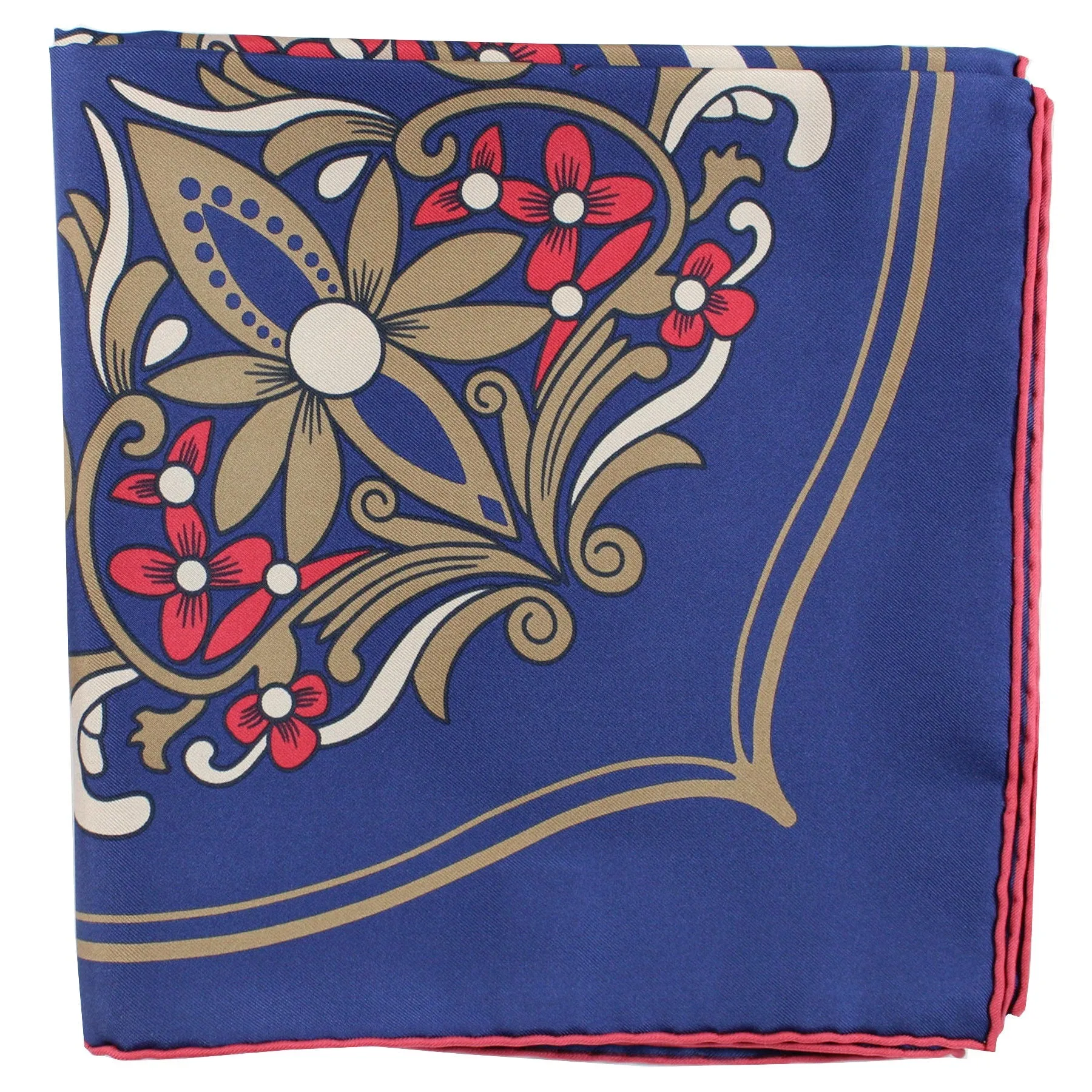 Cartier Scarf Royal Blue Pink Taupe Decorative Boots Design - Twill Silk 36 Inch Square Foulard SALE