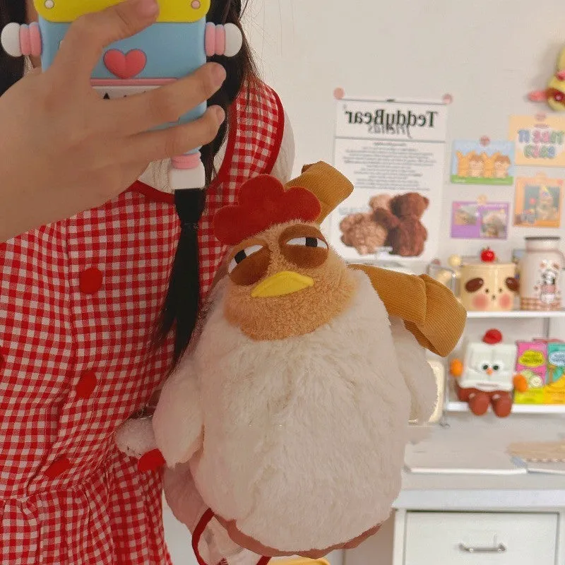 Cartoon Chicken Bag Cute Handbag Doll Crossbody Bags