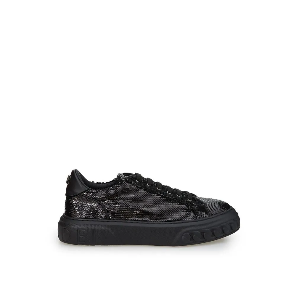 Casadei Elegant Black Leather Sneakers