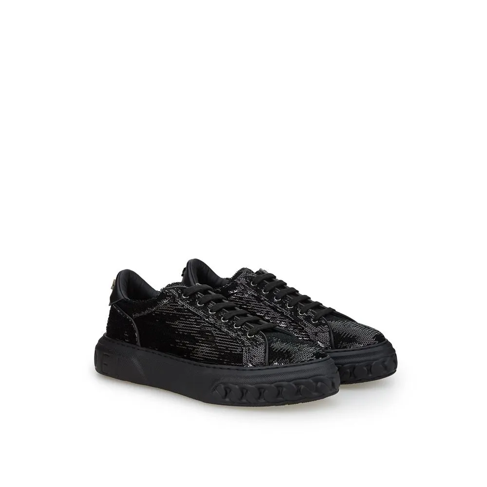 Casadei Elegant Black Leather Sneakers