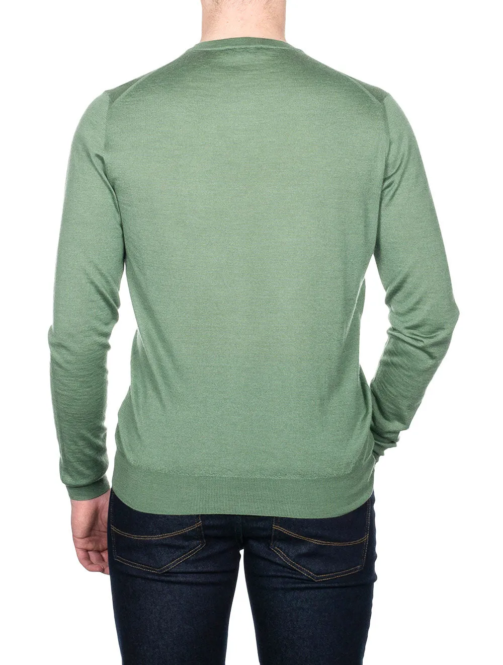 Cashmere & Silk Crew Neck Green