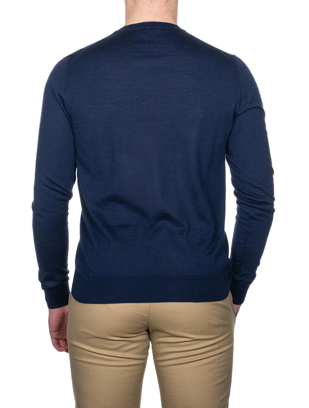 Cashmere & Silk Crew Neck Navy