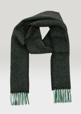 Cashmere Merino Scarf | Green Charcoal