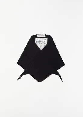 Cashmere Nylon n°35 Bandana Scarf — Raven