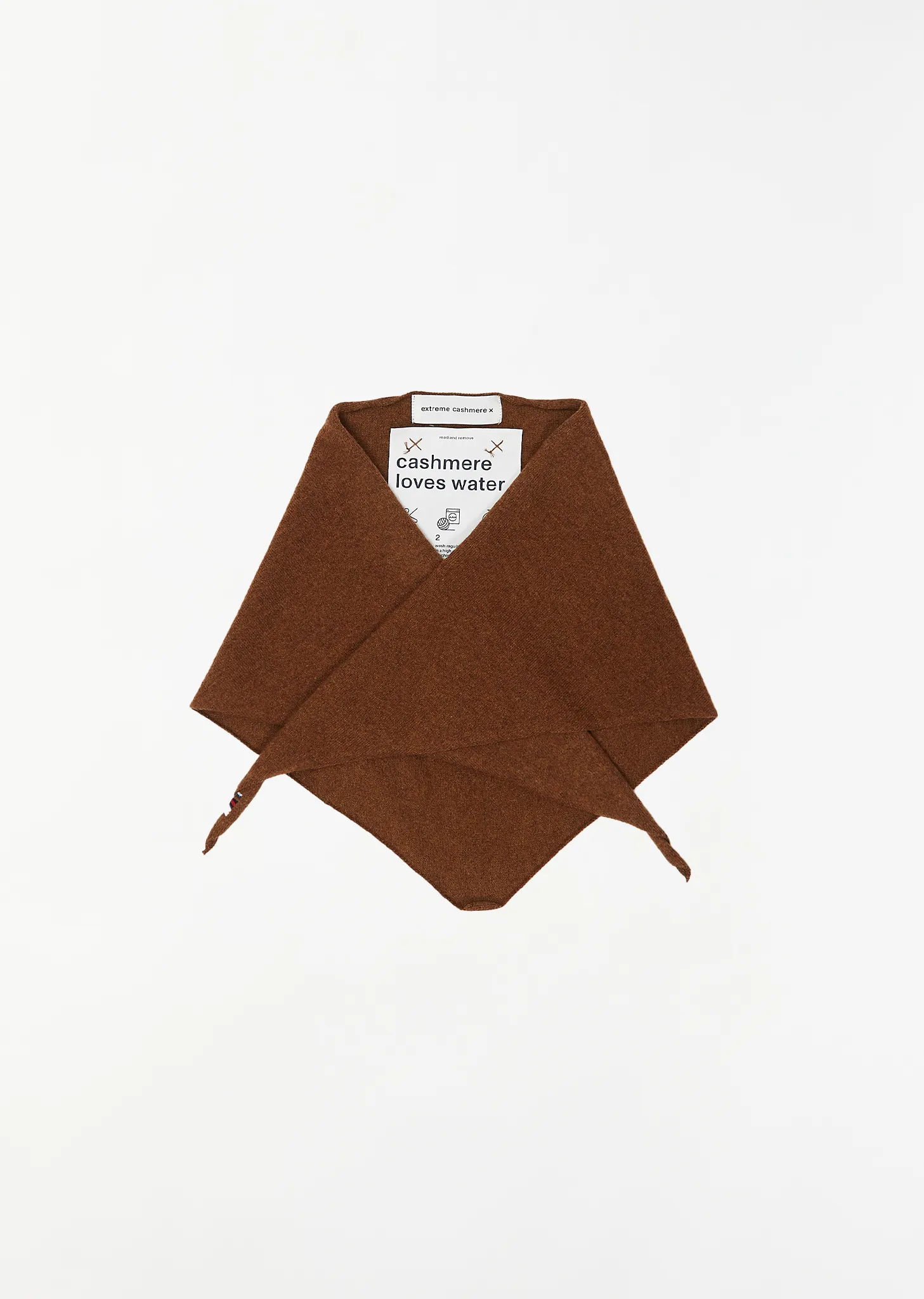 Cashmere Nylon n°35 Bandana Scarf — Rust