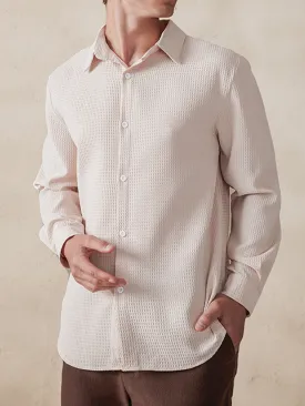 Casual Breathable Waffle Shirt