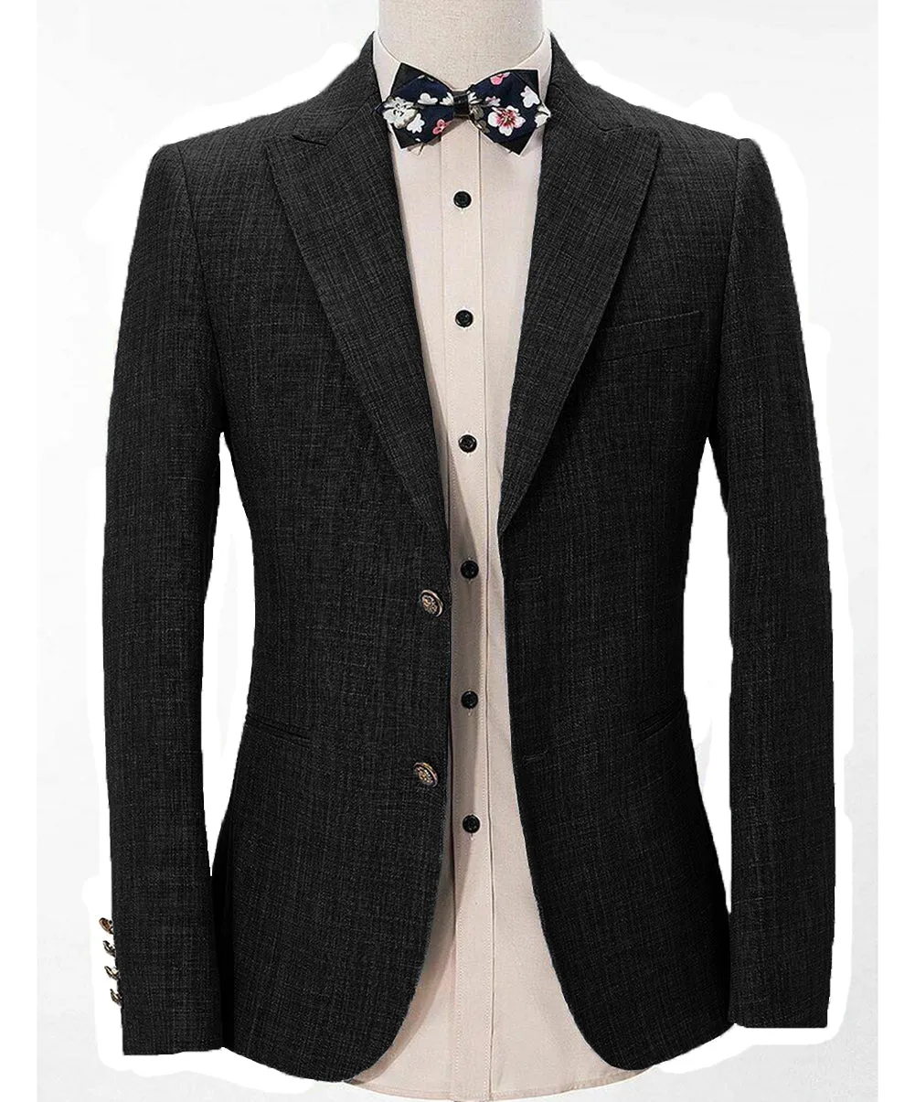 Casual Men's Regular Peak Lapel Blazer