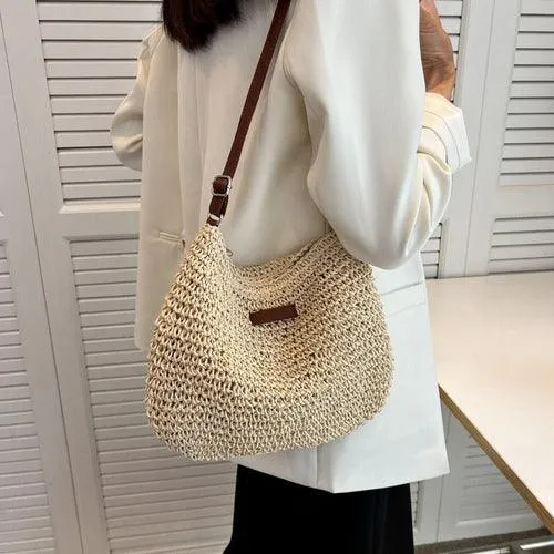 Casual Summer Shoulder Straw Bag