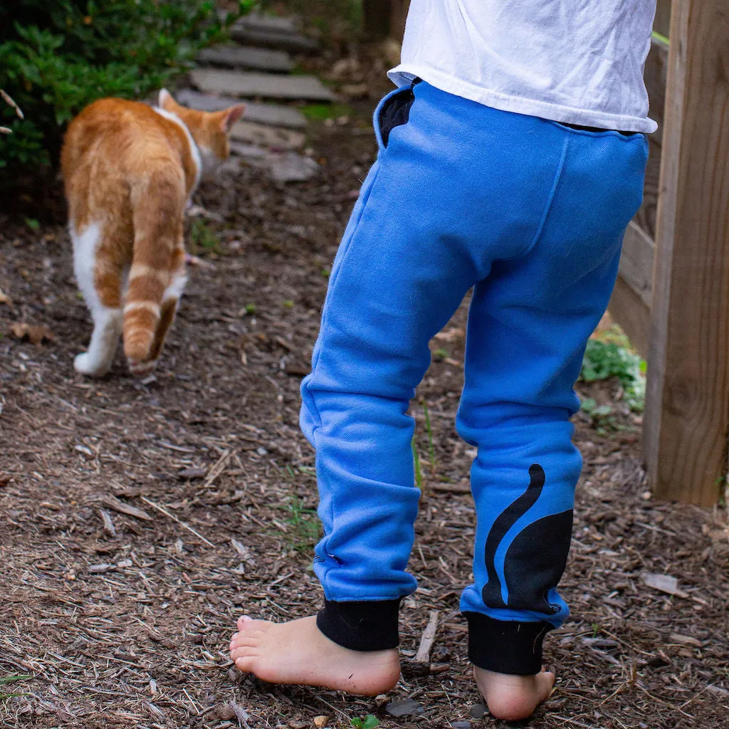 Cat and Yarn Fuzzy Fleece Joggers with Pockets