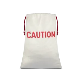 Caution Sublimation Linen Drawstring Sack