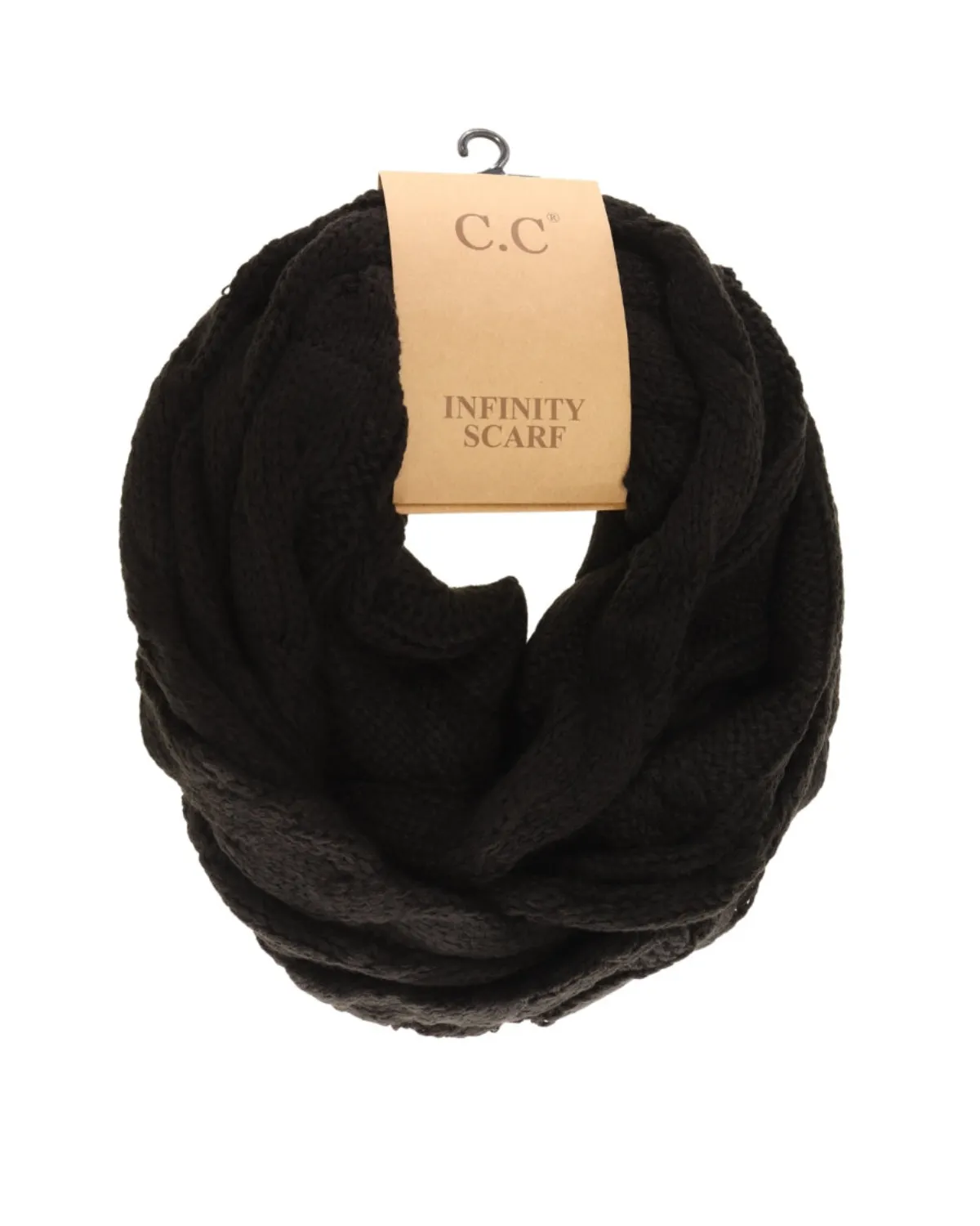 C.C. Cable Knit Infinity Scarf (More colors available) - Sf-800