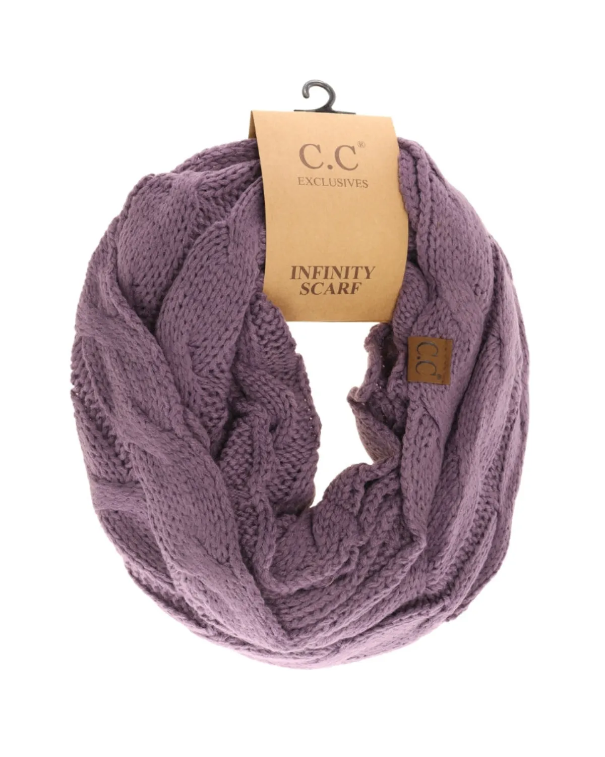 C.C. Cable Knit Infinity Scarf (More colors available) - Sf-800