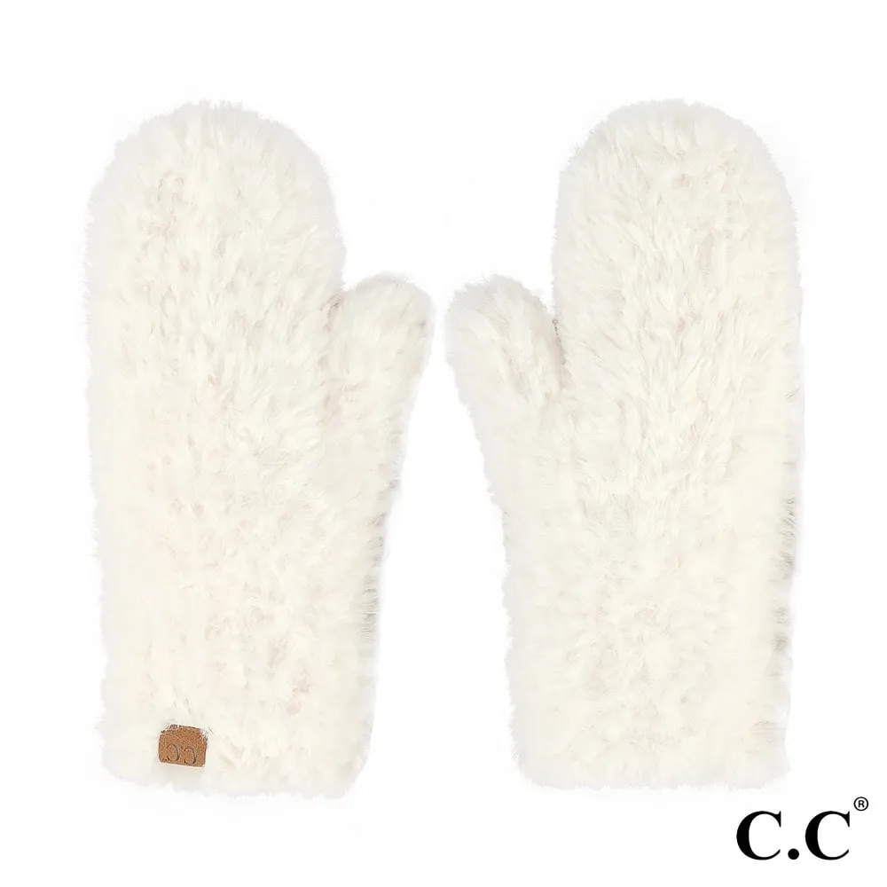 CC Faux Fur Mittens