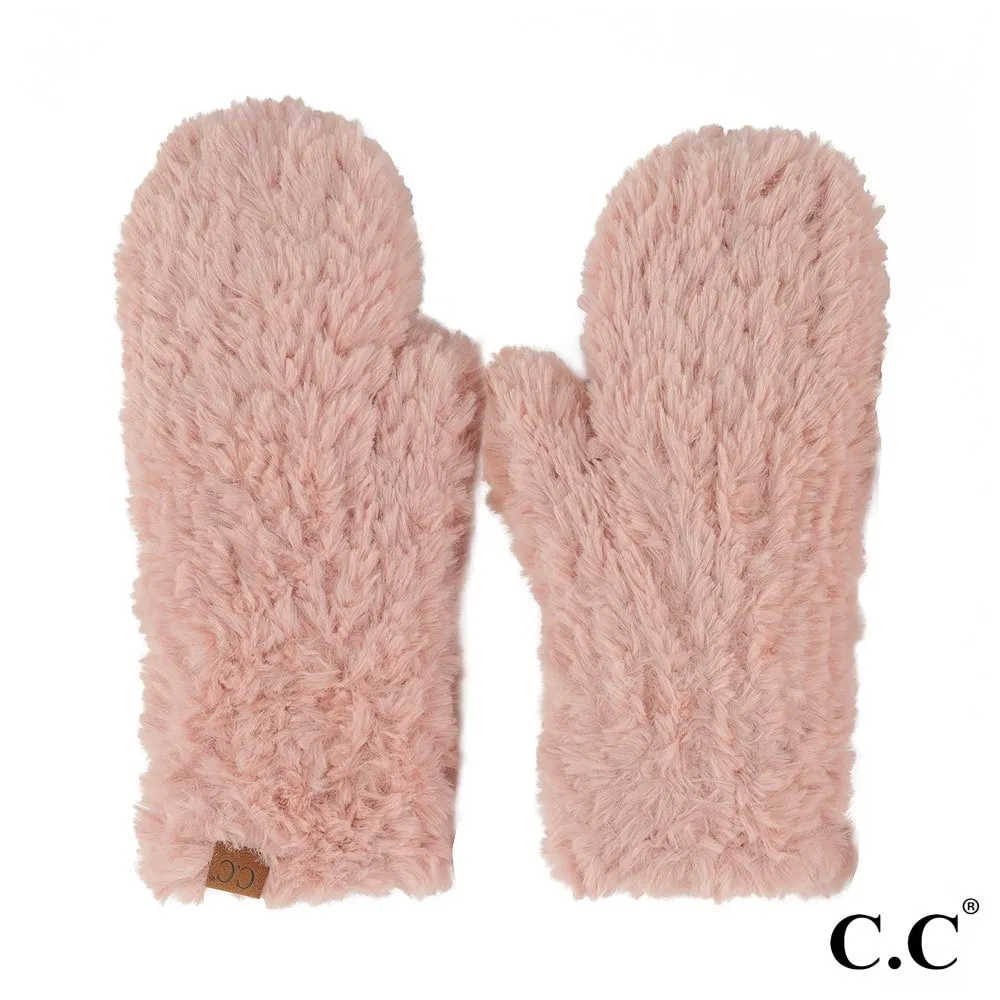 CC Faux Fur Mittens