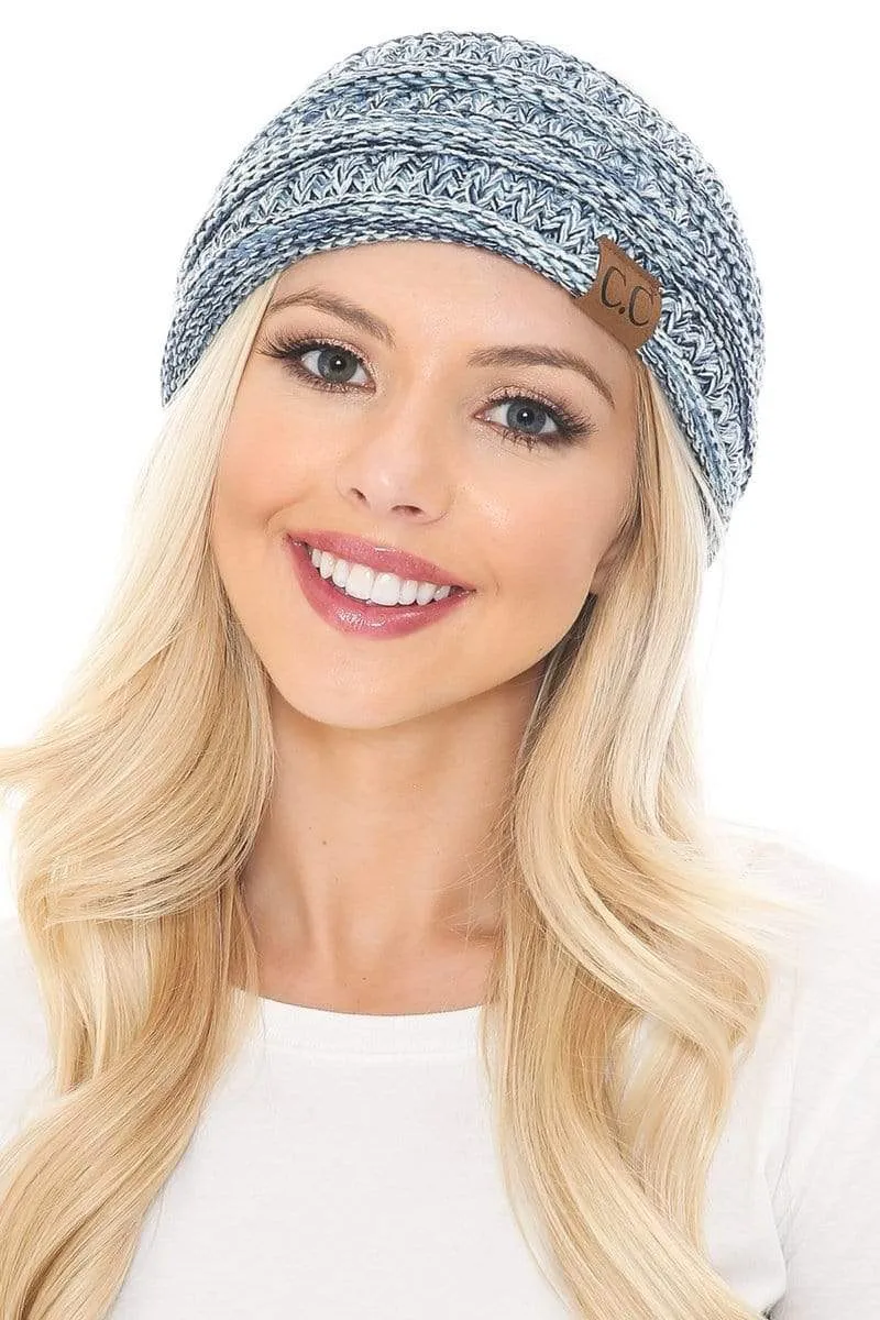 C.C HW826 - Soft Stretch Winter Warm Cable Knit Fuzzy Lined Ribbed Ear Warmer Headband