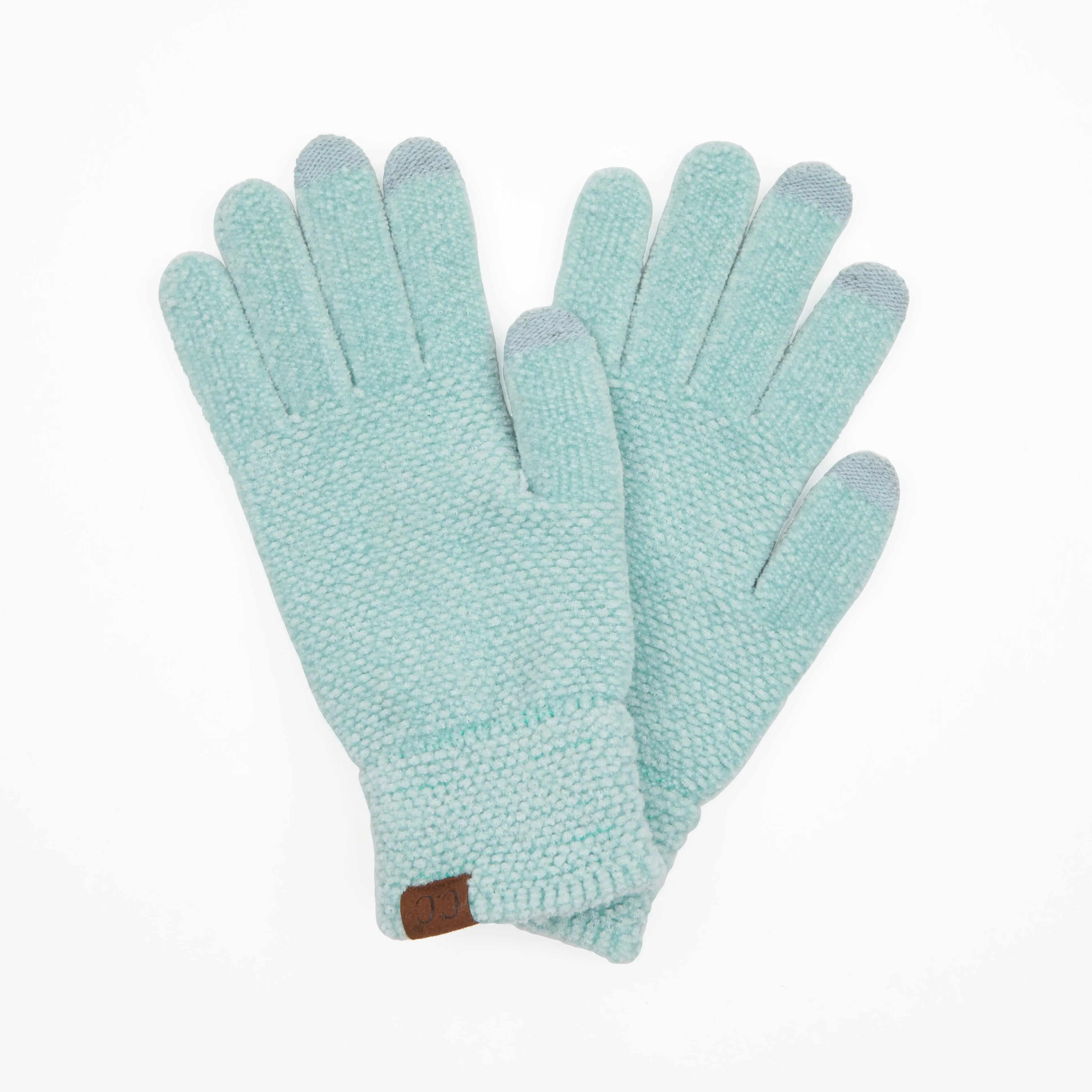 C.C. Mint Chenille Touchscreen Gloves - DEAL COUPON EXCLUDED