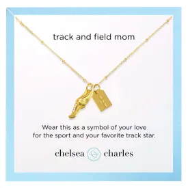 CC Sport Track and Field Mom Double Charm Necklace