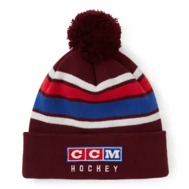 CCM Men's Vintage Pom Knit Toque Acai