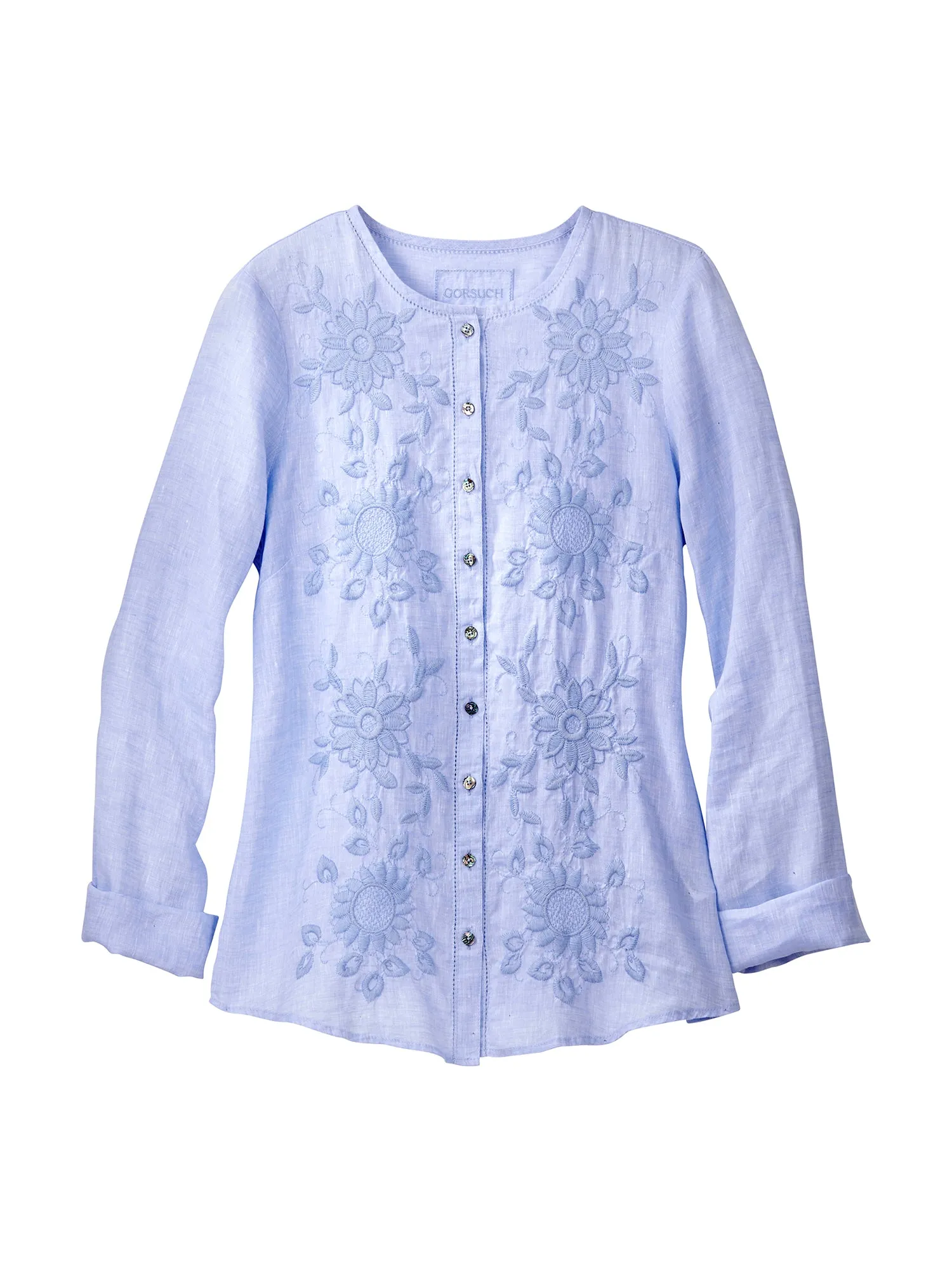 Cece Embroidered Linen Shirt