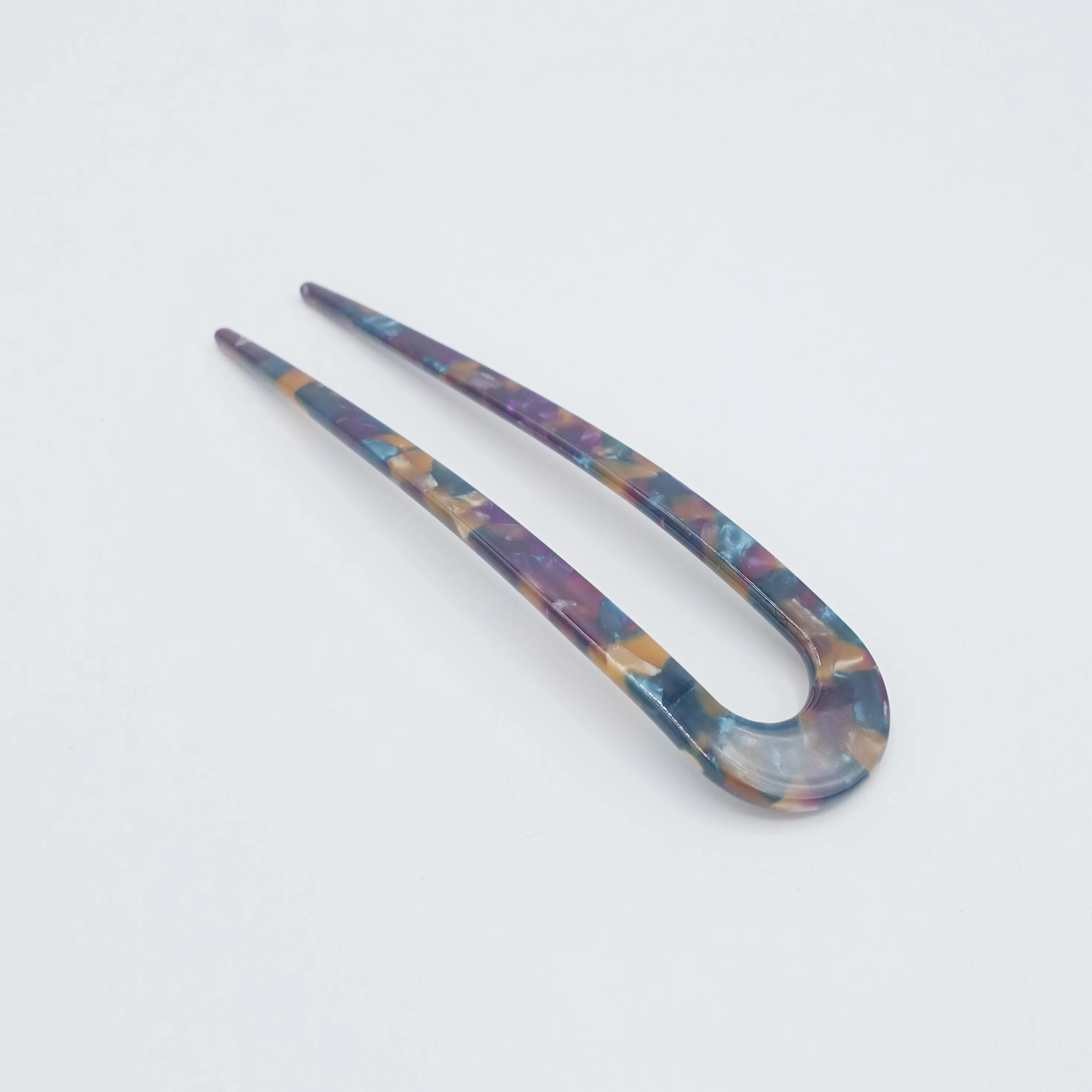 cellulose acetate marble hair fork stick regular size