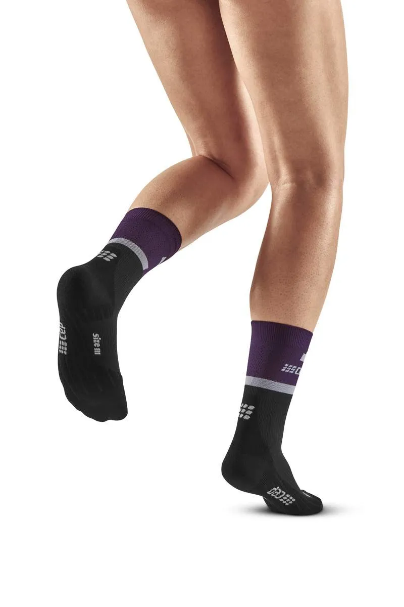 CEP Women's The Run Socks Mid-Cut v4 - Violet/Black