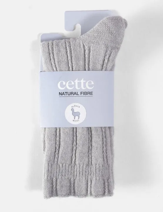 Cette Alpaca Wool Sock 258-12 Grey