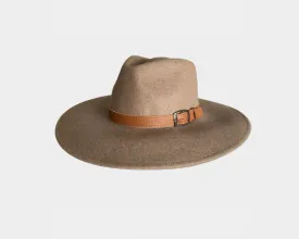 Chalet Brown Felt Panama Style Hat - The Aspen