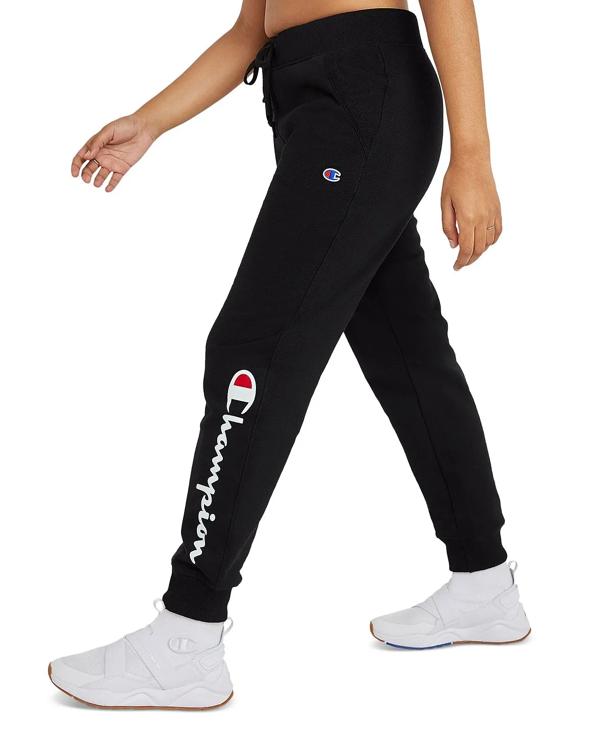 Champion Women's Logo Drawstring Sweatpants, Black