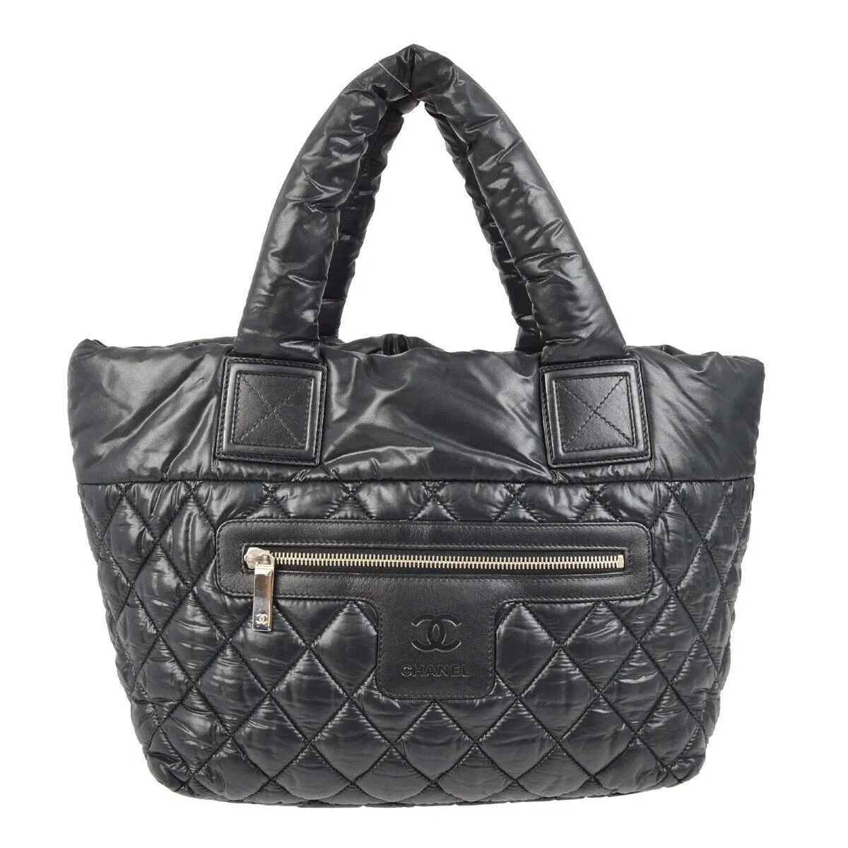 Chanel Black Nylon Coco Cocoon Tote Handbag 121366