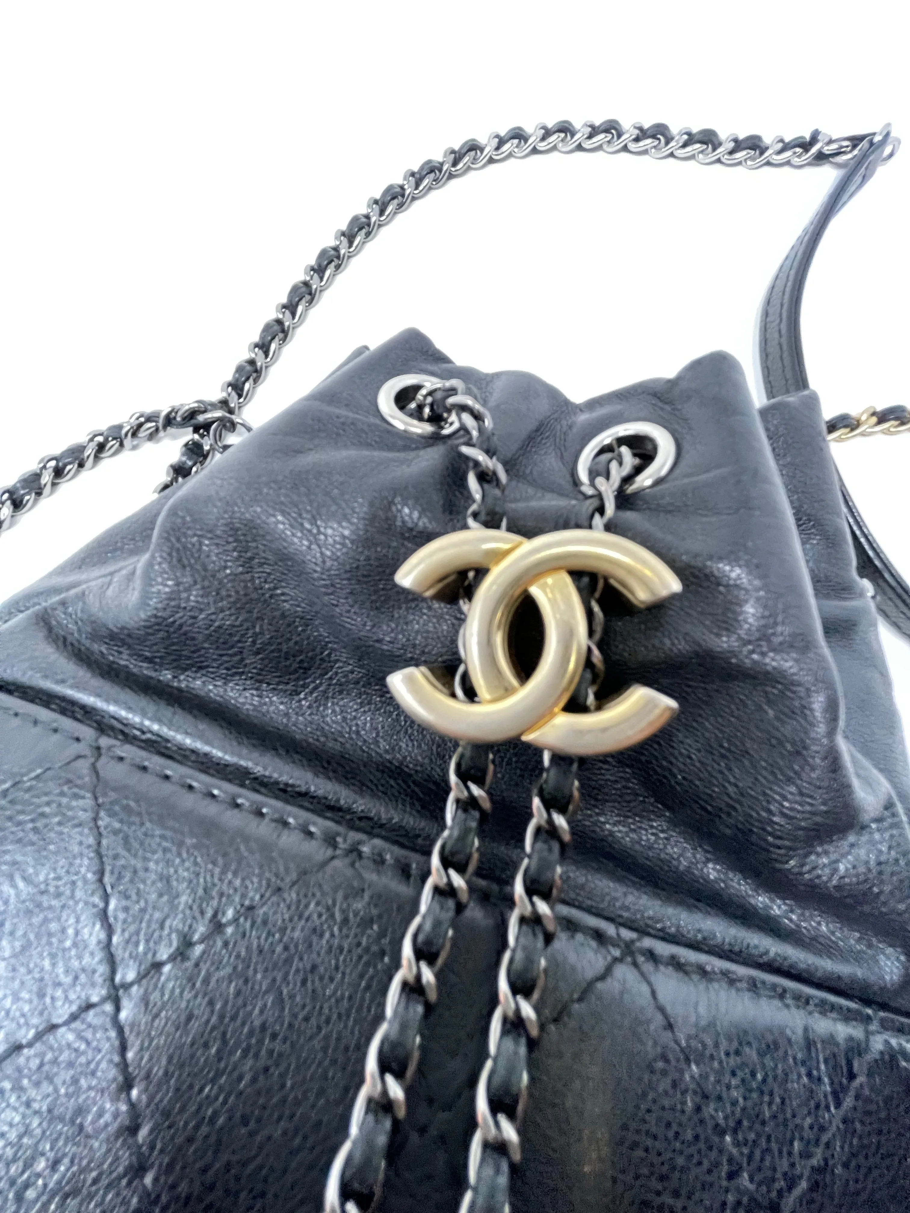 Chanel Bucket Gabrielle Small Leather Crossbody Bag!