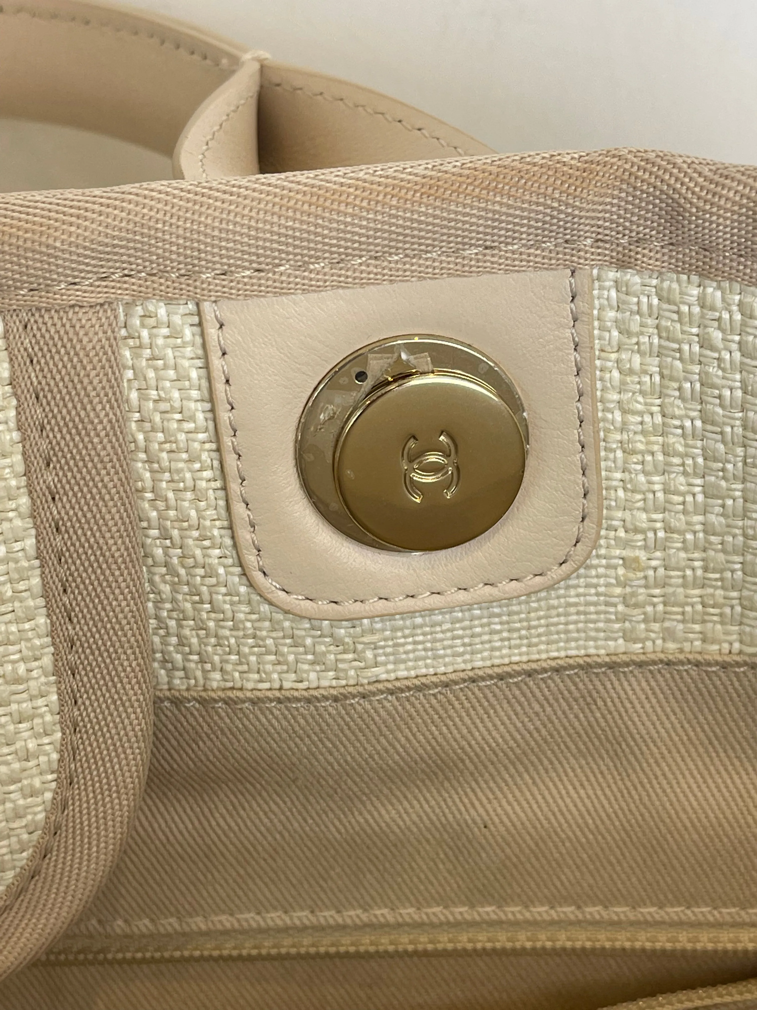 Chanel Cream Canvas "Deuville" Tote