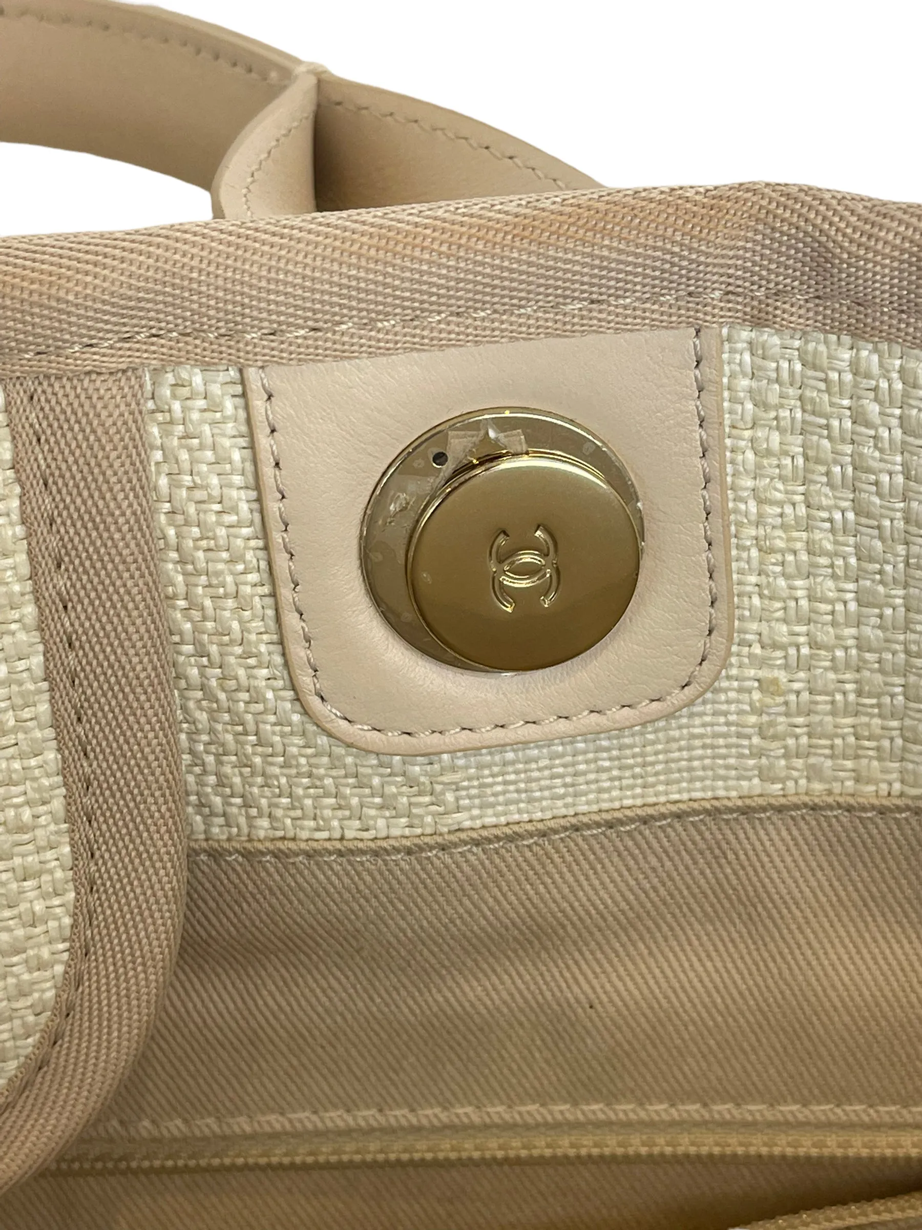 Chanel Cream Canvas "Deuville" Tote