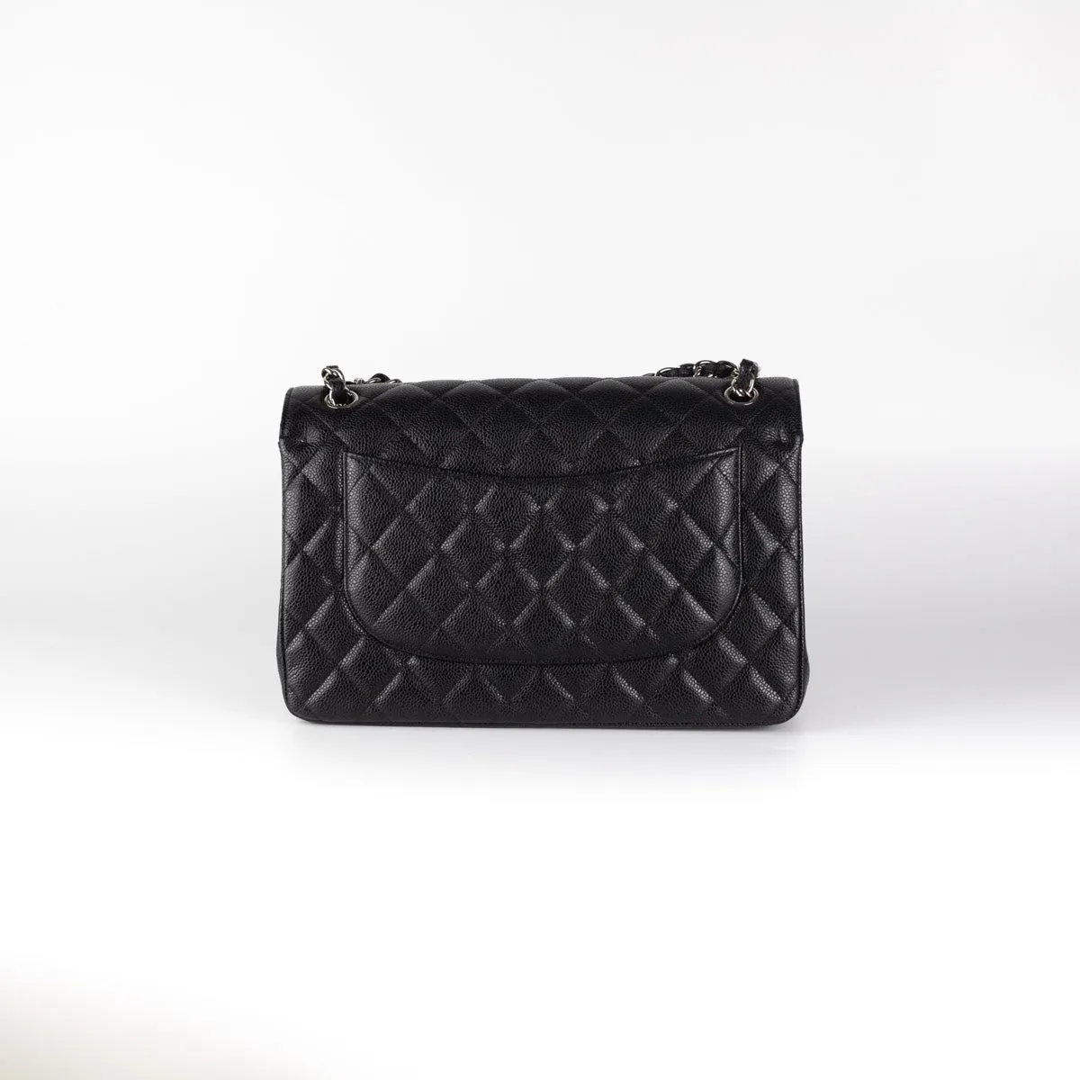 Chanel Quilted Caviar Jumbo Classic Flap Black