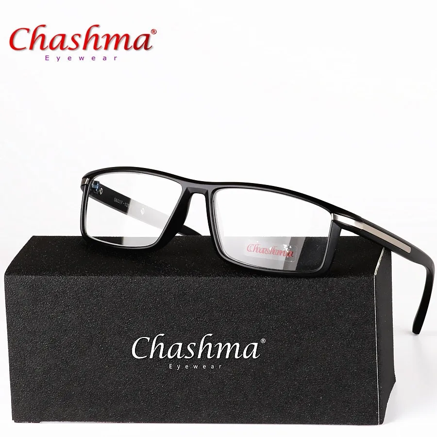 Chashma Unisex Full Rim Square Titanium Tr 90  Reading Glasses 1356