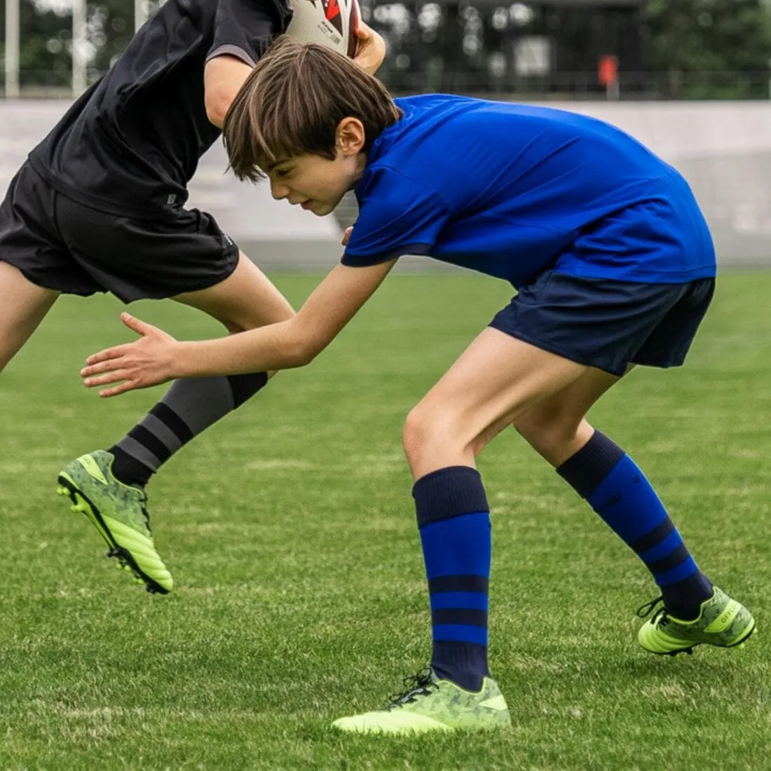 Chaussettes hautes de rugby enfant R500