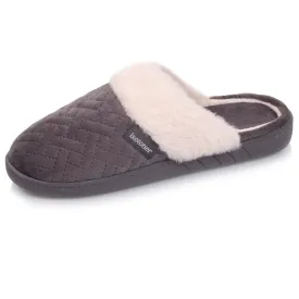 Chaussons mules Femme Gris matelassé