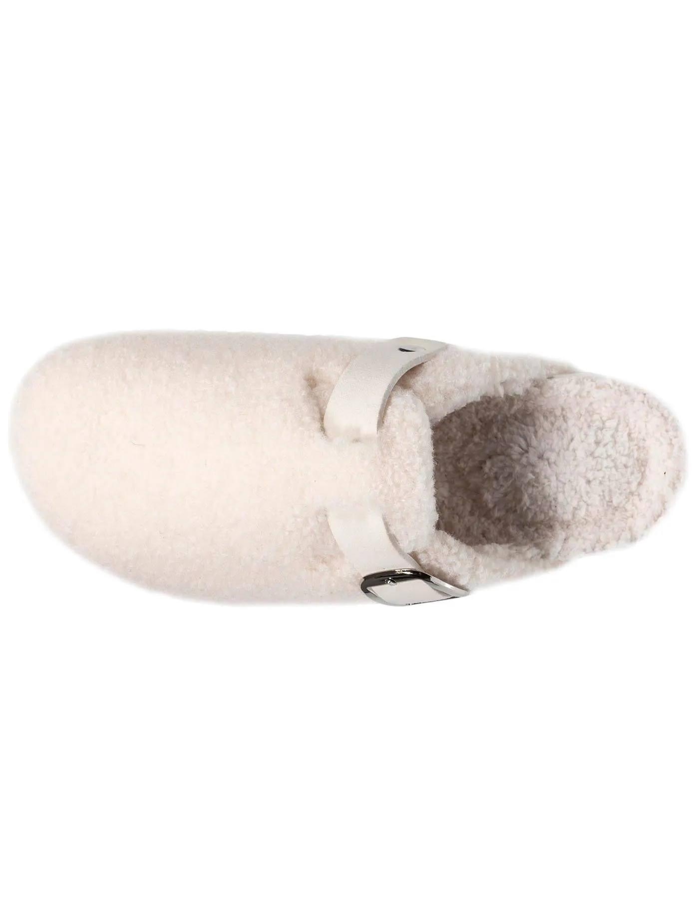 Chaussons mules Femme Sherpa Ivoire