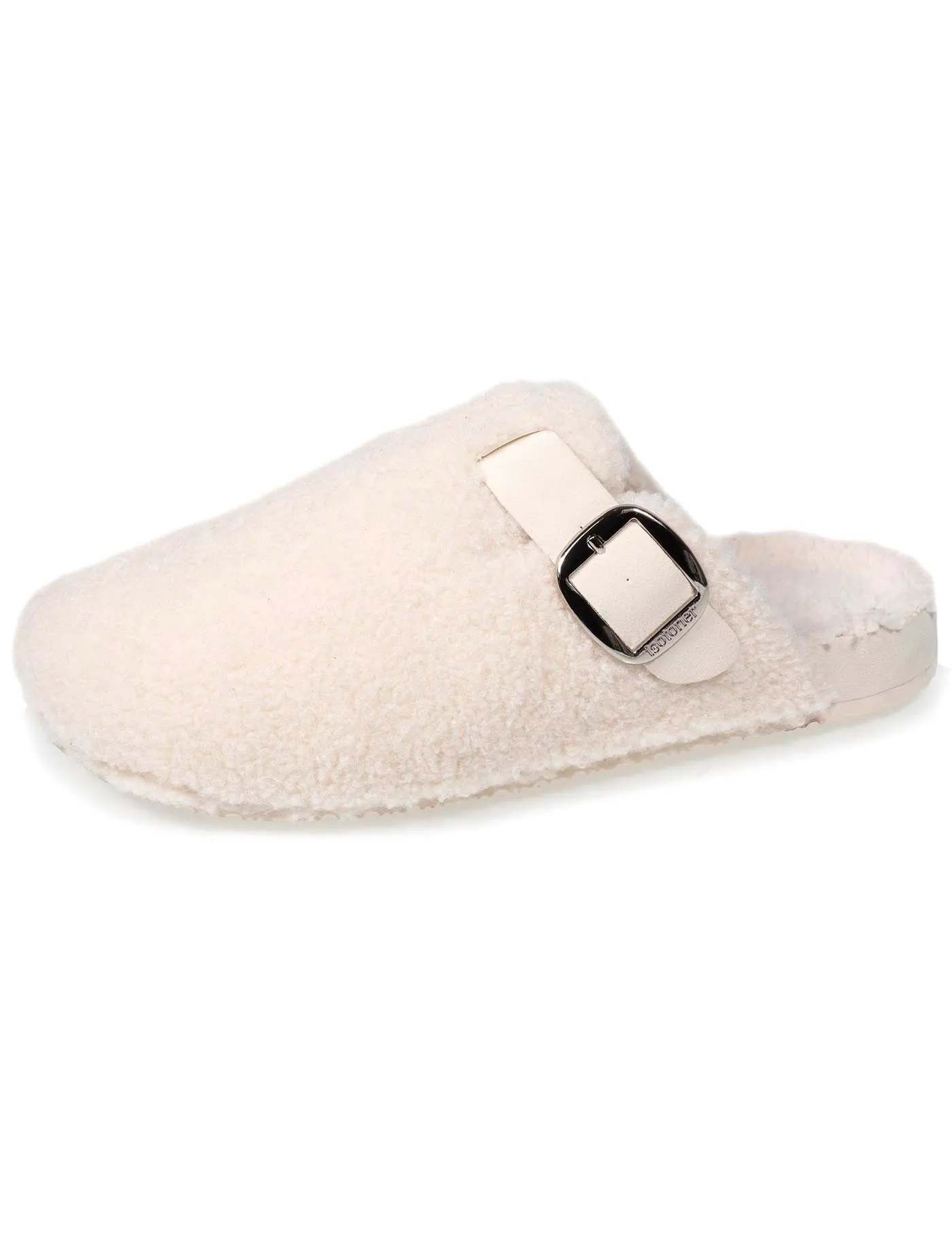 Chaussons mules Femme Sherpa Ivoire