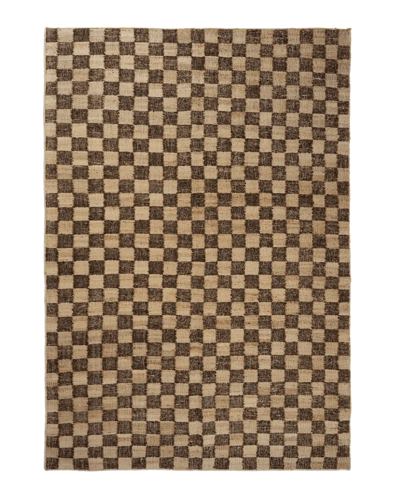 Check Wool Jute Rug - 200 x 300