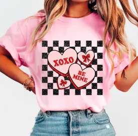 Checkered Valentine Conversation Hearts