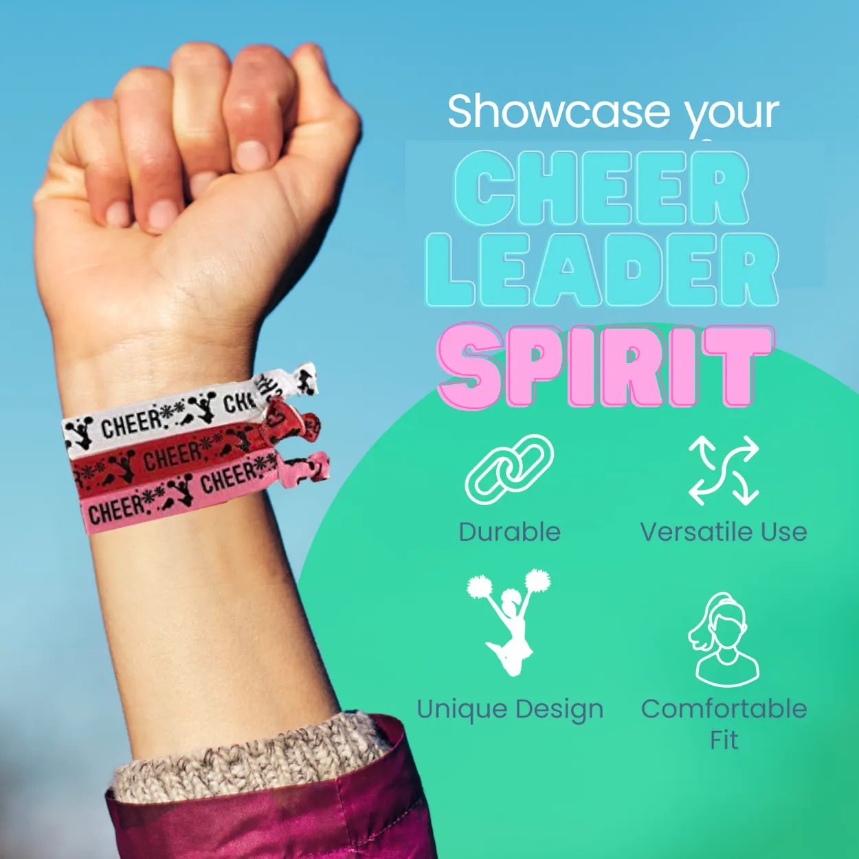 Cheer Multi Colored Hair Ties