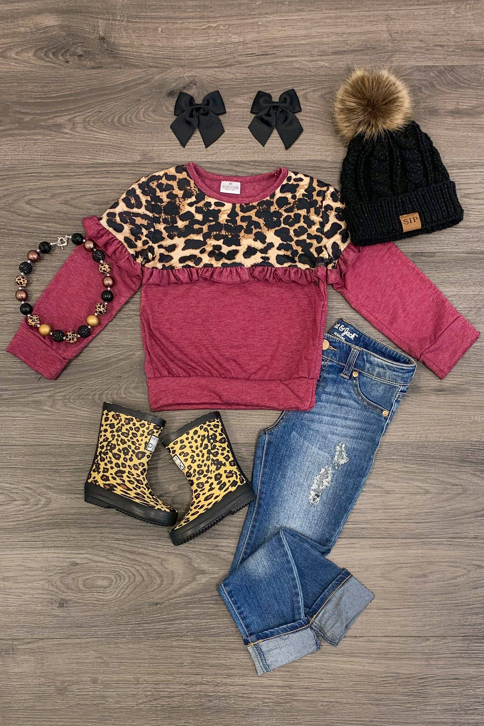 Cheetah Ruffle Tops