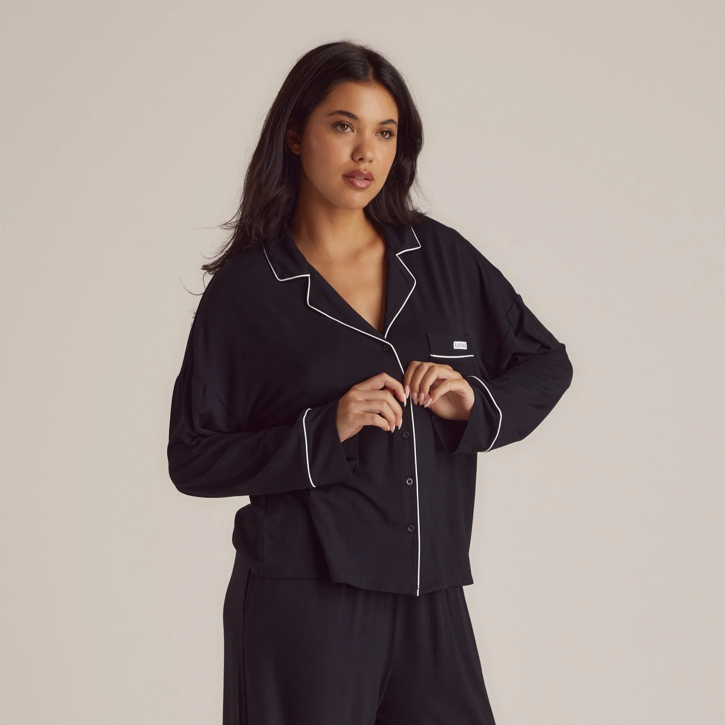 Chemise de Pyjama en Modal - Noir