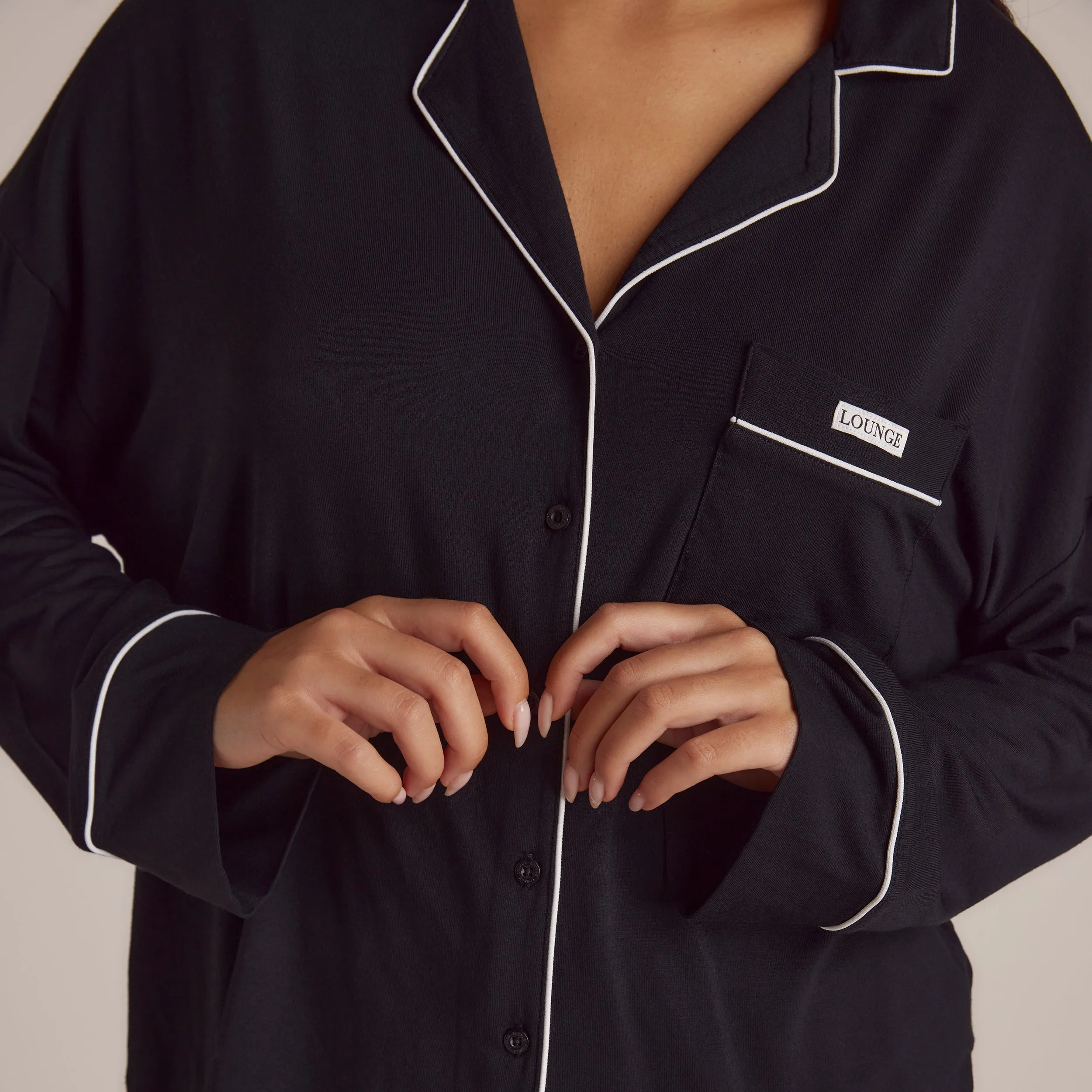 Chemise de Pyjama en Modal - Noir