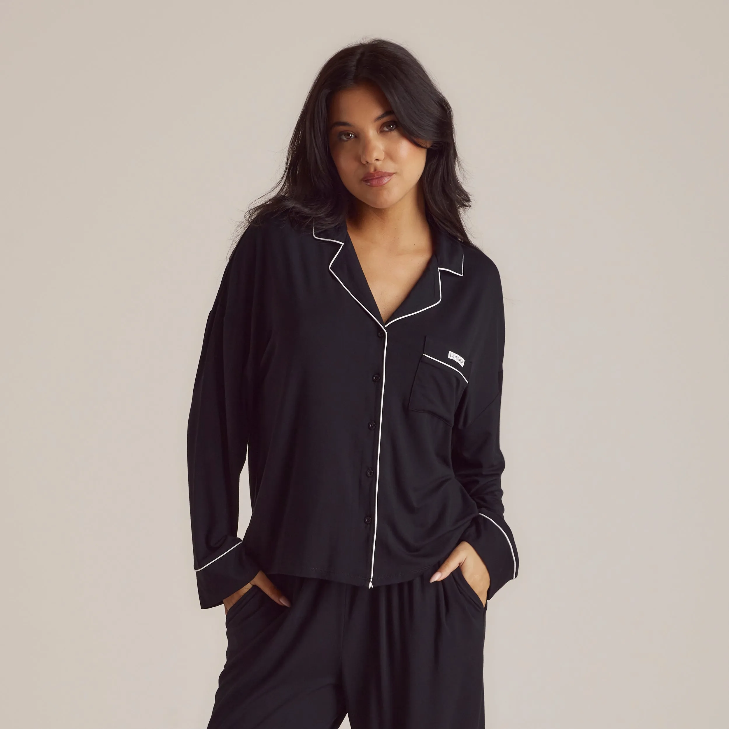 Chemise de Pyjama en Modal - Noir